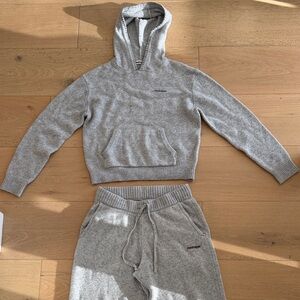 Madhappy Gray Hooded Sweater Set